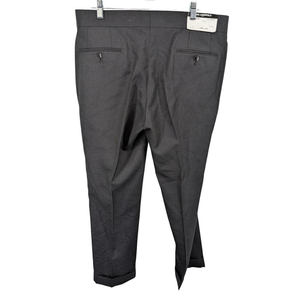 Karl Lagerfeld Modern fit Tuxedo Dress Pants Black Metallic 35 x 30 - Picture 5 of 5